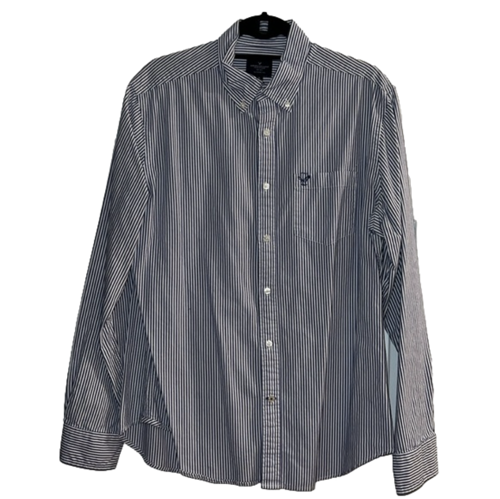 Men’s American Eagle Stripe Button Down Shirt